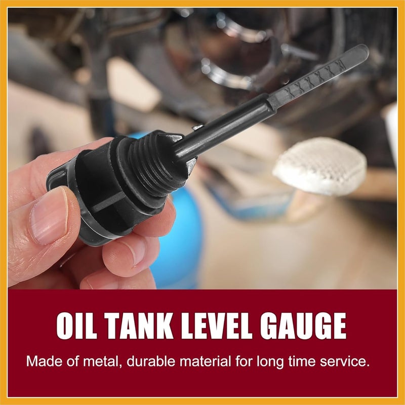 Partuto 2pcs 18mm Motorcycle Engine Oil Tank Level Gauge Cap Oil Filler Dipstick Black Plastic for GY6 125 Engine Replacement - Image 4
